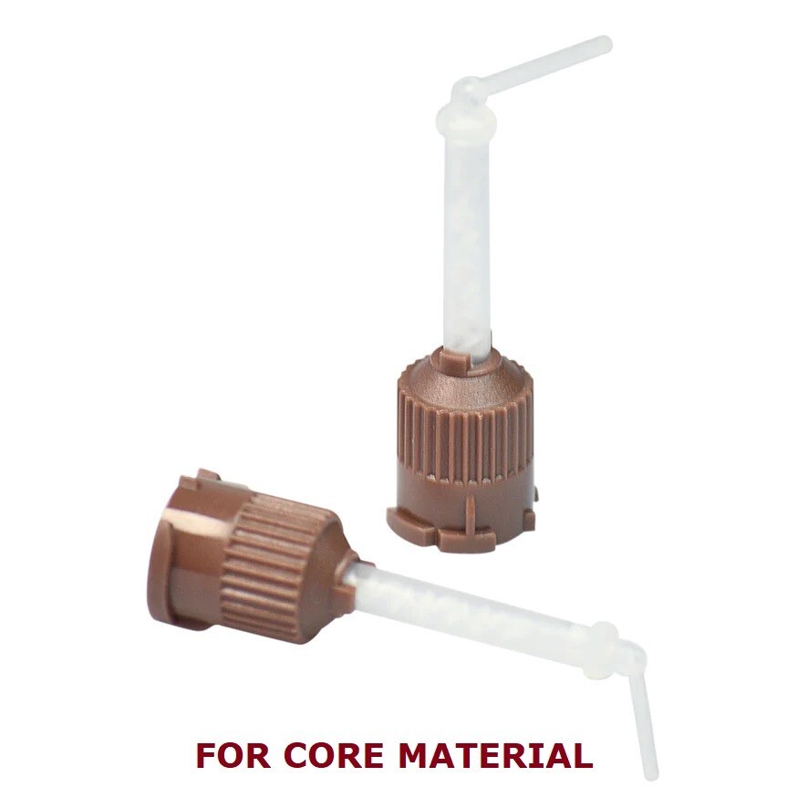 Defend type 100x HP Brown Short For Temp.Cement 1:1 Mixing Tip + intra oral tip