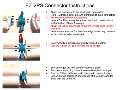 EZ VPS Disposable Impression Transfer Connectors 50 Ribbon holder, Korean