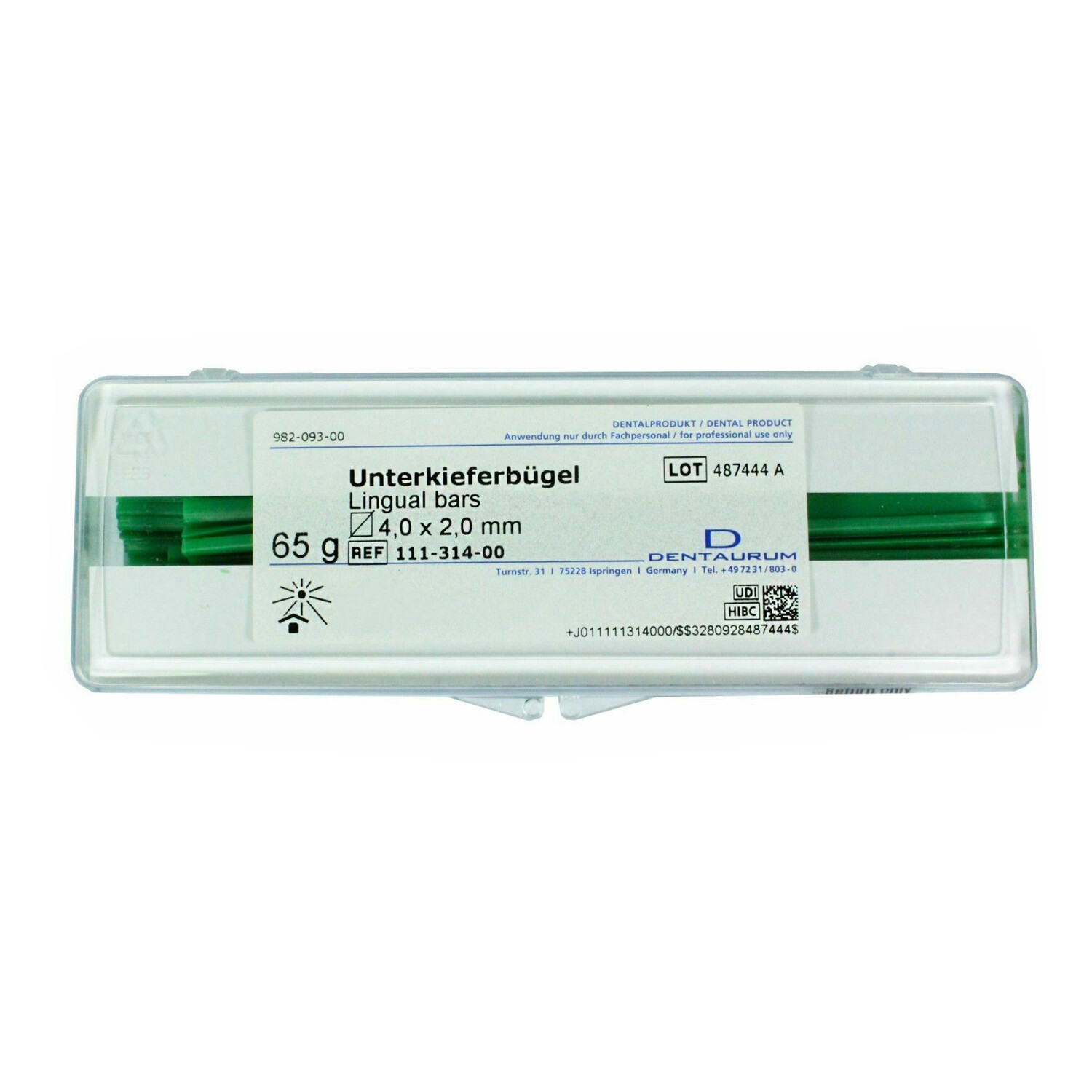 Dental Orthodontic Dentaurum Lingulal Bars Wax Model Casting Stick Rod 4.0×2.0mm