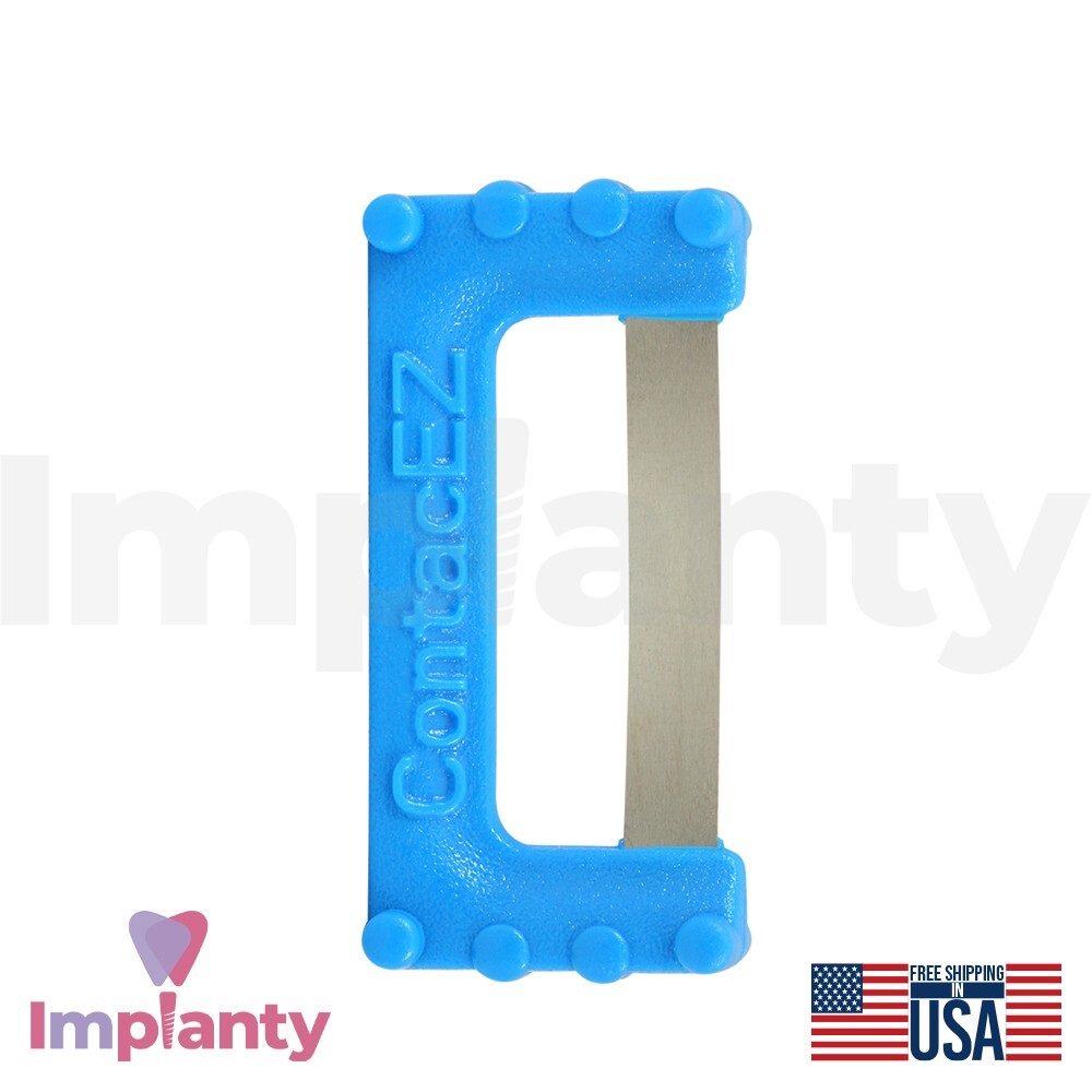 Dental Opener Cyan IPR Plus Strips Set Stainless Steel Diamond Coating Reusable