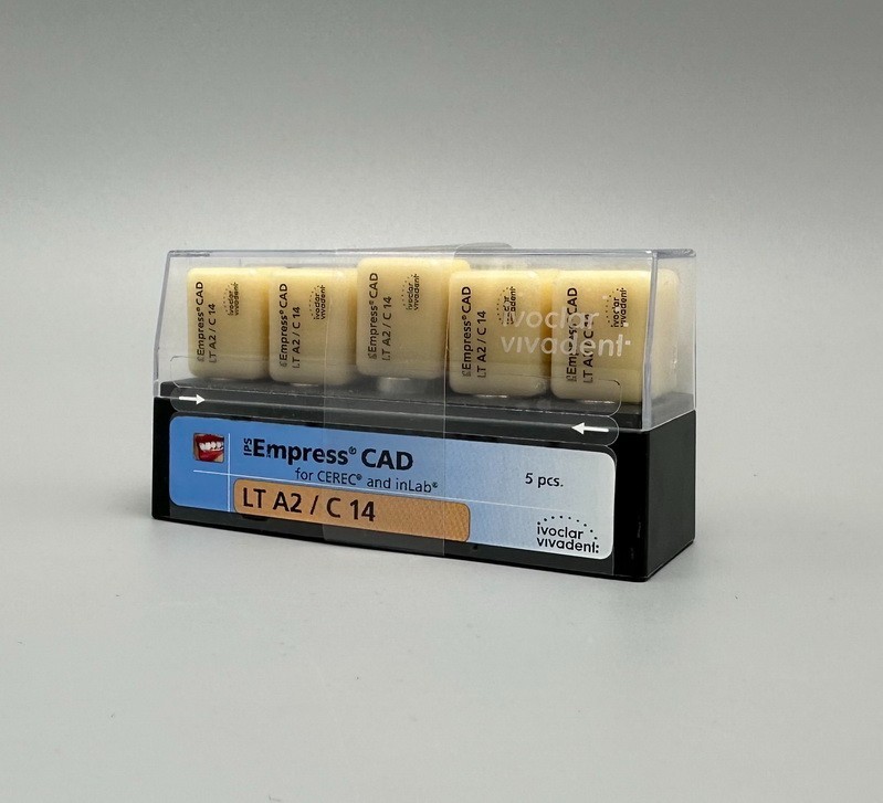 C14 Emax Dental LT A2/C14 Glass Ceramic Lithium Dislicate CAD Cerec Blocks 5Pcs