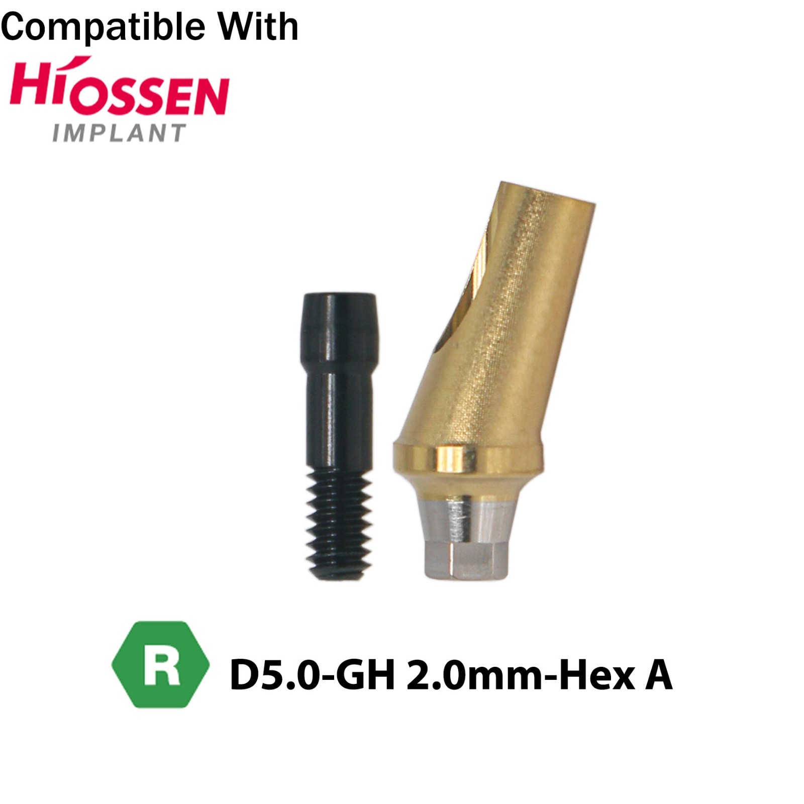 17° Angled Anatomic Abutment Regular Fits Hiossen Osstem TS Ø4.5/5.0mm Platform