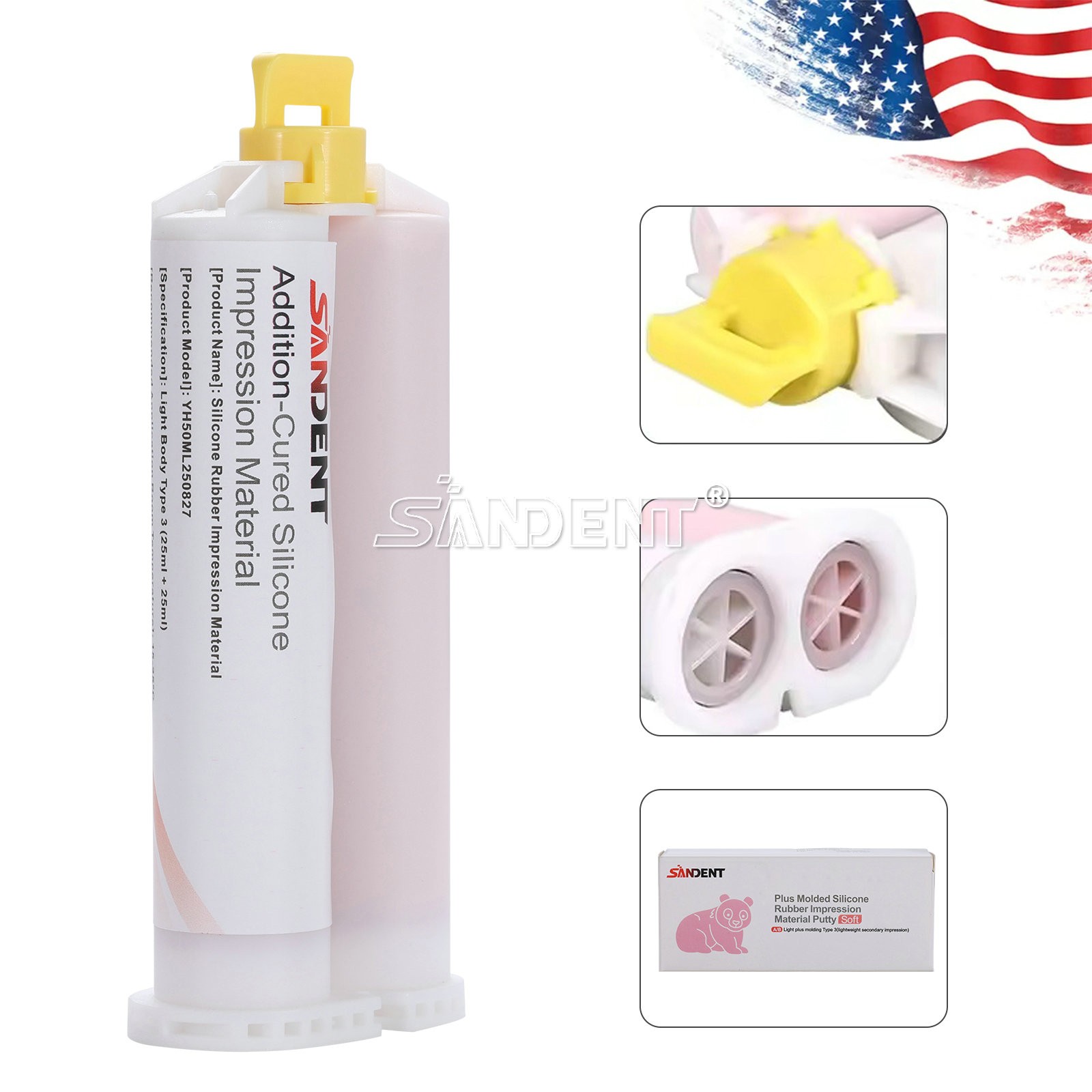 Light Body Fast Set Silicone Impression Material Standard Pk 50mL with 5 Tips