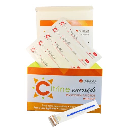 Dharma Research 56-00203 Citrine Dental Varnish Vanilla Cake Fluoride 200/Pk
