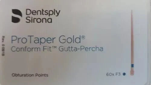 Protaper Gold Conform Fit Gutta-Percha Points by Dentsply (All sizes) (60/pack)