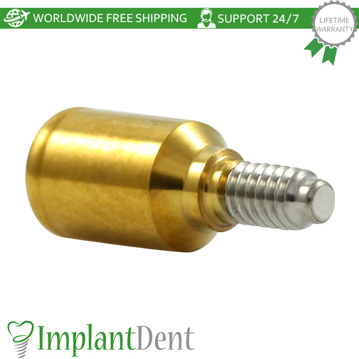 2x Straight Loc In Dental Attachment Prosthetic Standard Set Int Hex 2.42mm