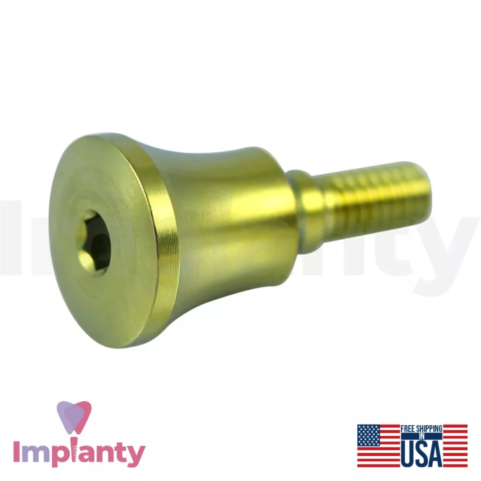 GDT Concave Anatomic Dental Healing Cap WP Ø5.5mm Titanium Int Hex 2.42mm