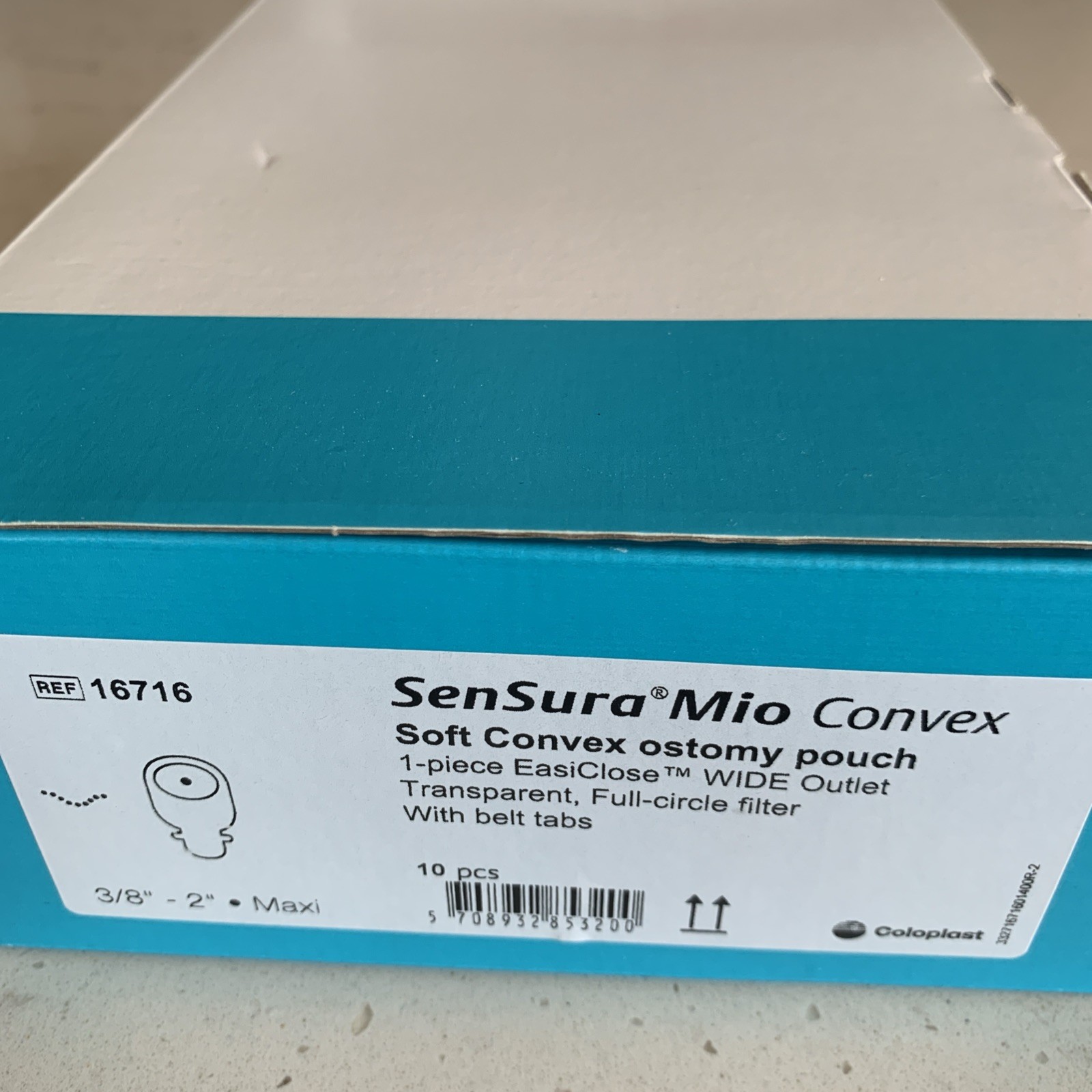 SenSura Mio Convex Ostomy Pouch Drainable 10 Count (Pack of 1), Transparent