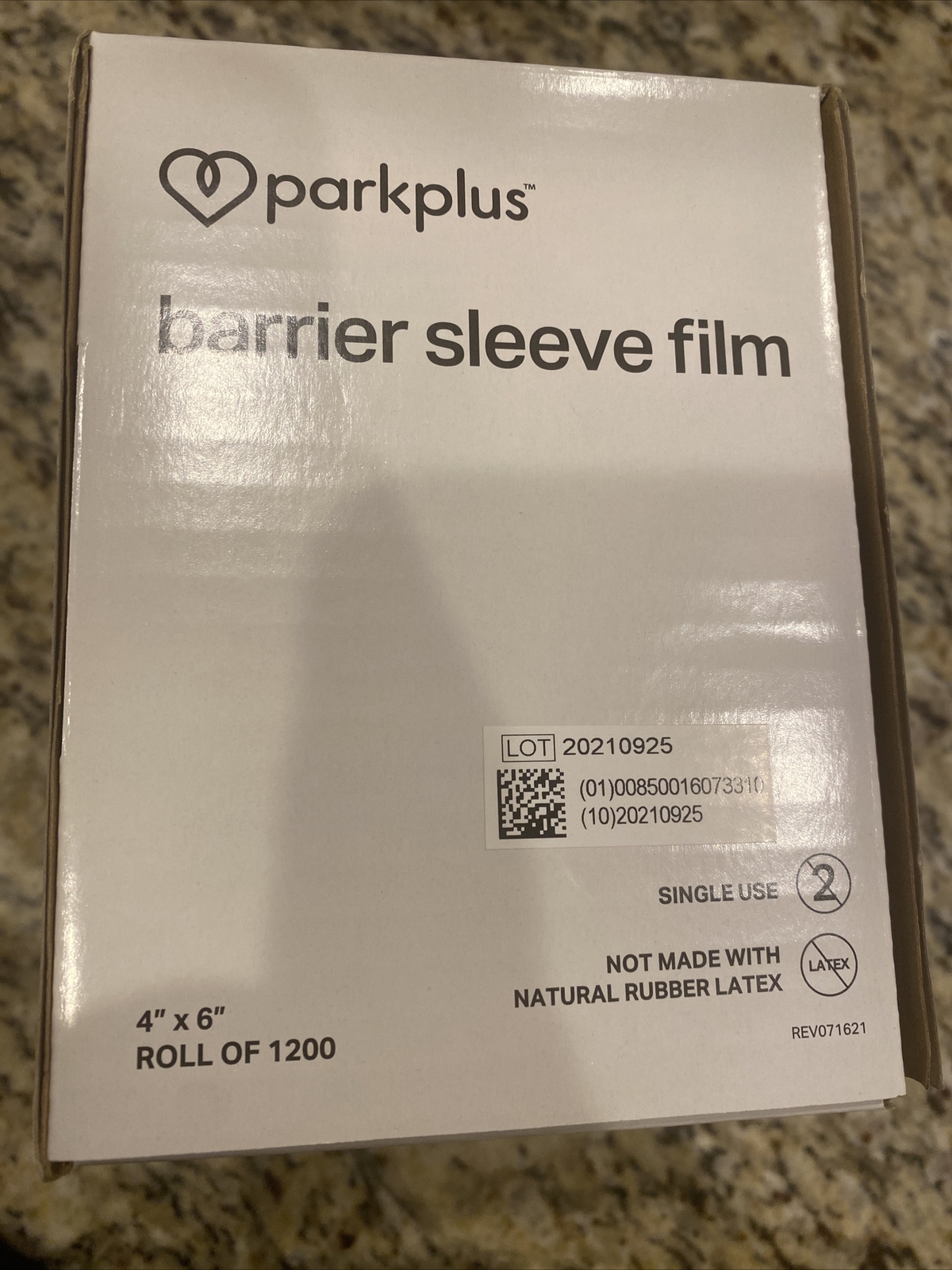 parkplus Barrier Sleeve Film For Dental 4″ x 6″ Blue 4 Rolls of 1200 Sheets