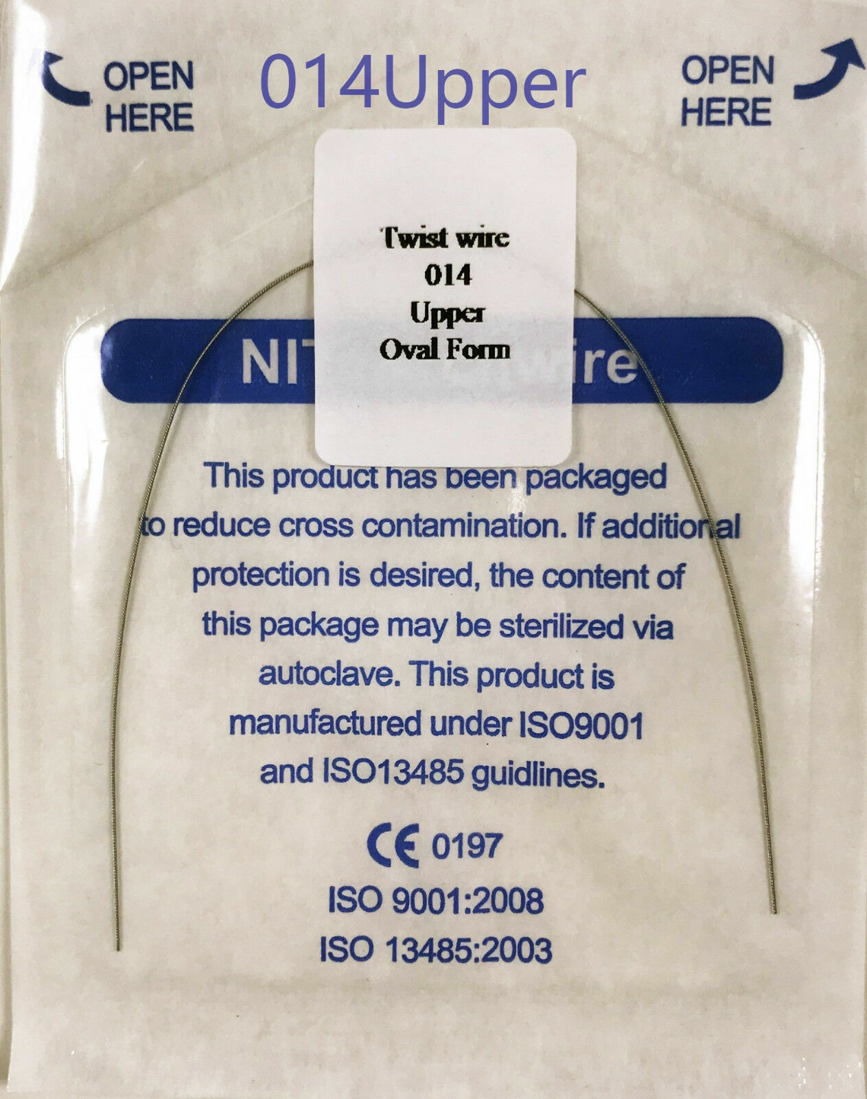 Dental Orthodontic Twist Arch Wire Ni-ti Round Oval Form12 14 16 18 Upper Lower