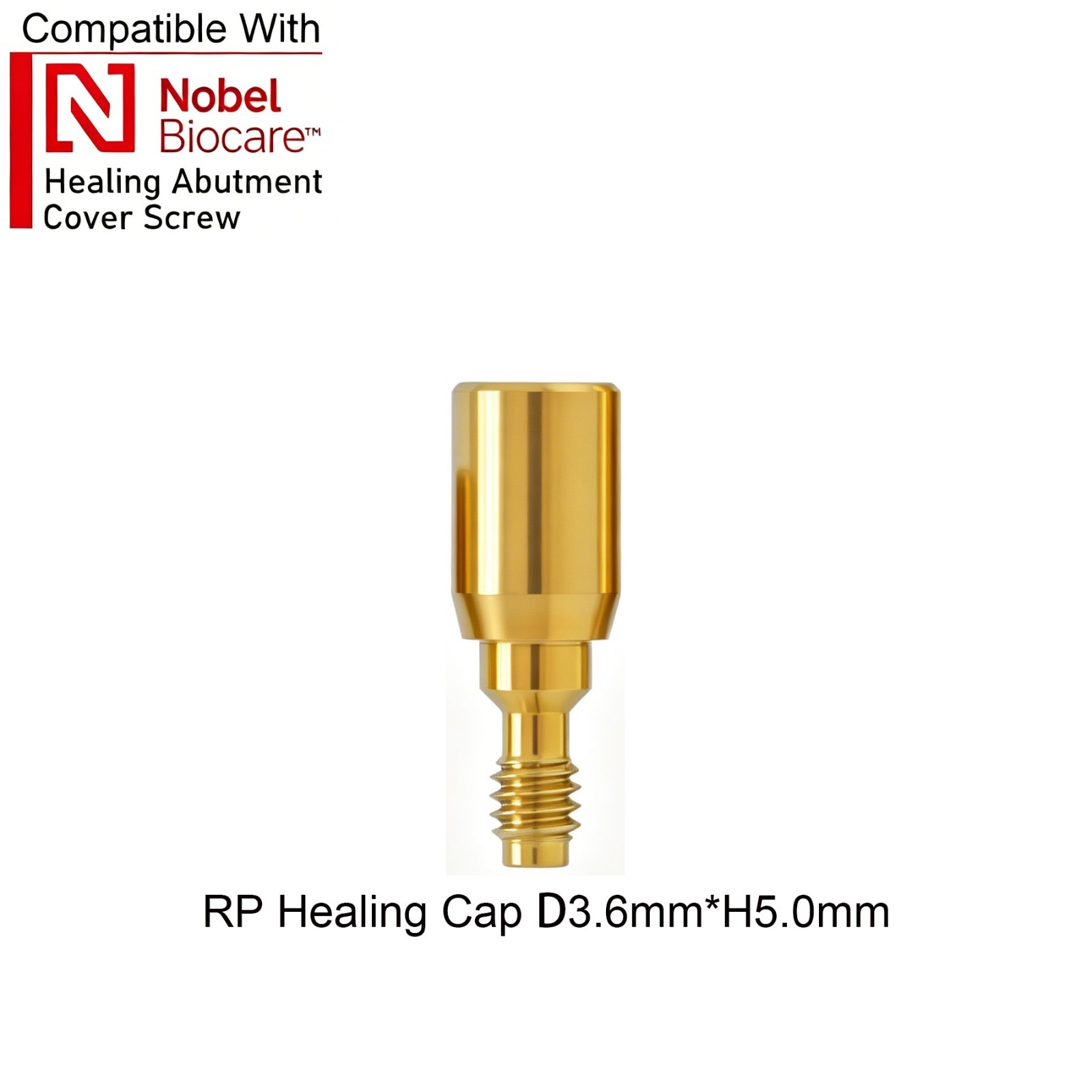 US 5Pcs Dental Healing Abutment ∅3.6 ∅5.0 ∅6.0 Fit Nobel Active Biocare NP/RP