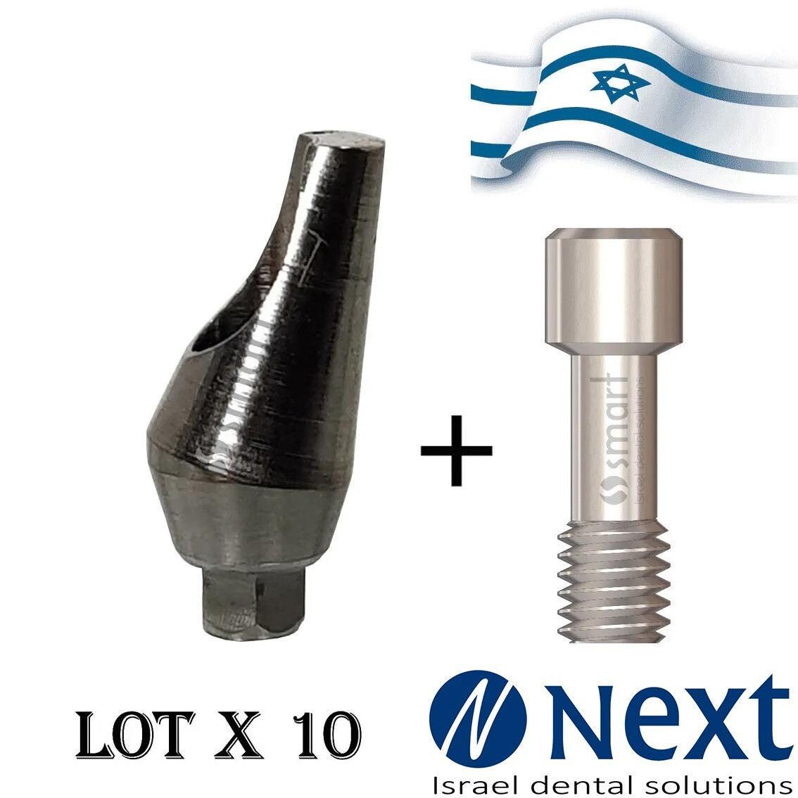 Lot x 10 Titanium Angulated abutment 15 deg narrow slim platform