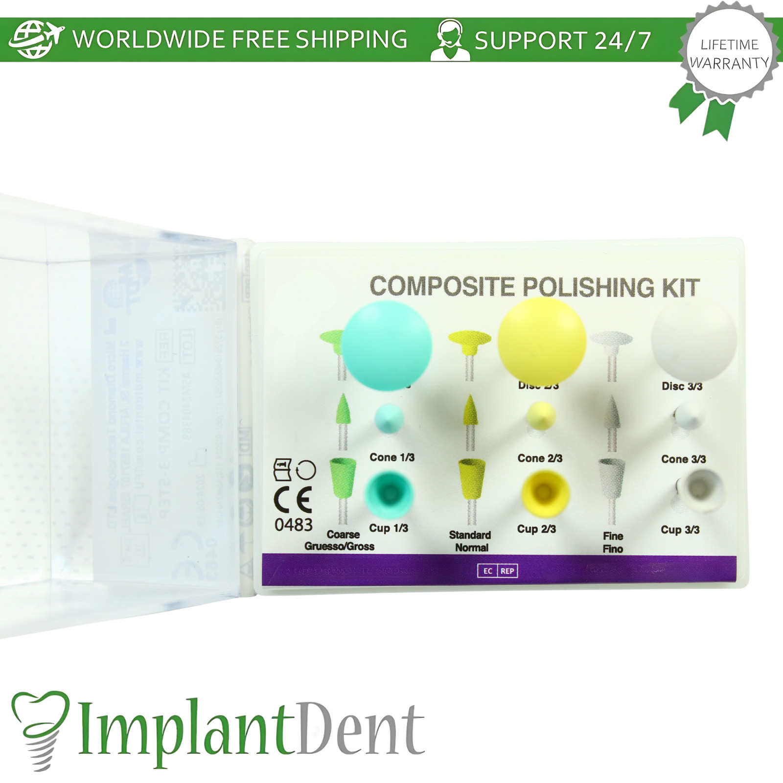 Dental 3 Step Composite Polishing Kit For Refining Dentistry Restorations