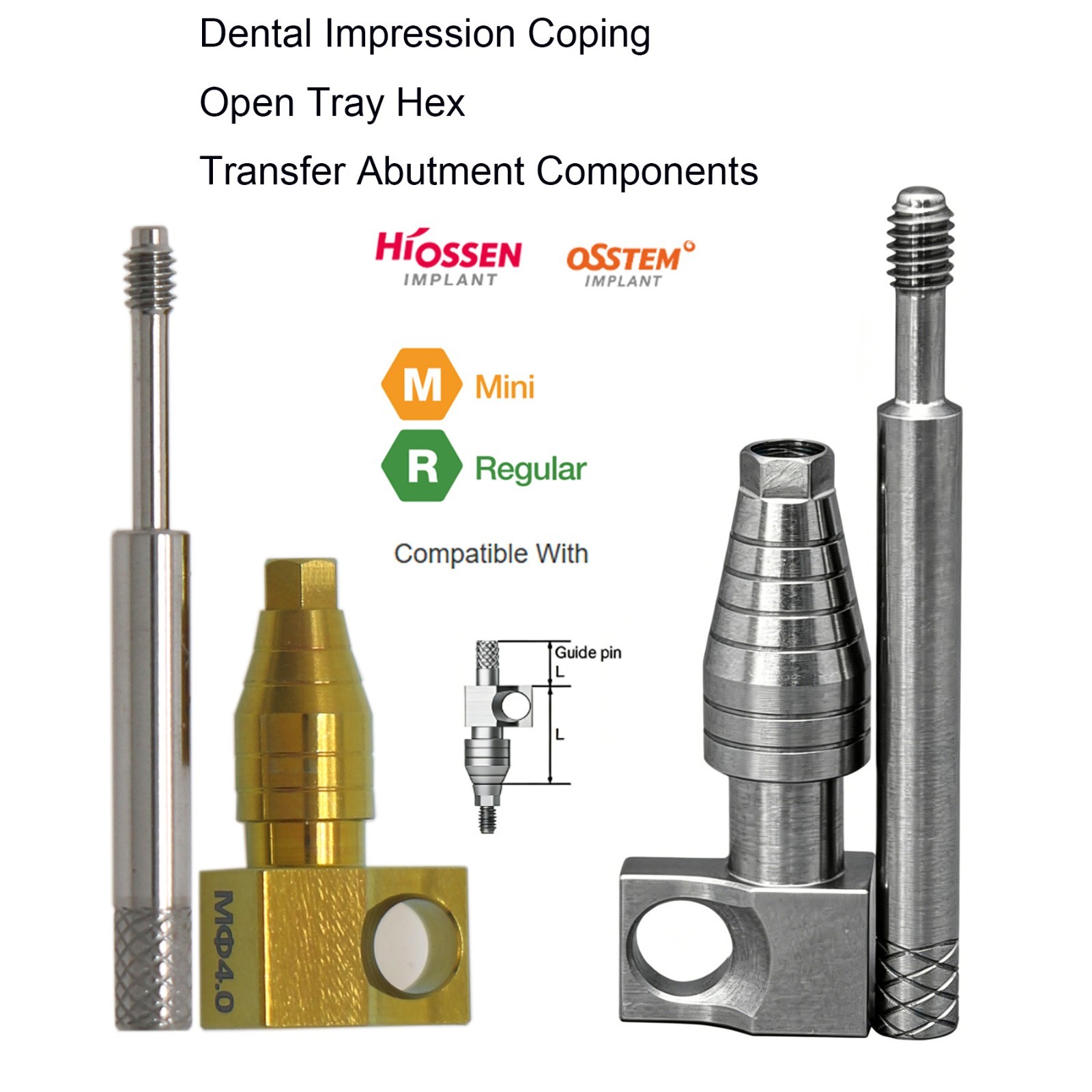 US Dental Transfer Impression Coping Titanium Open Closed Tray Fits Hiossen ET