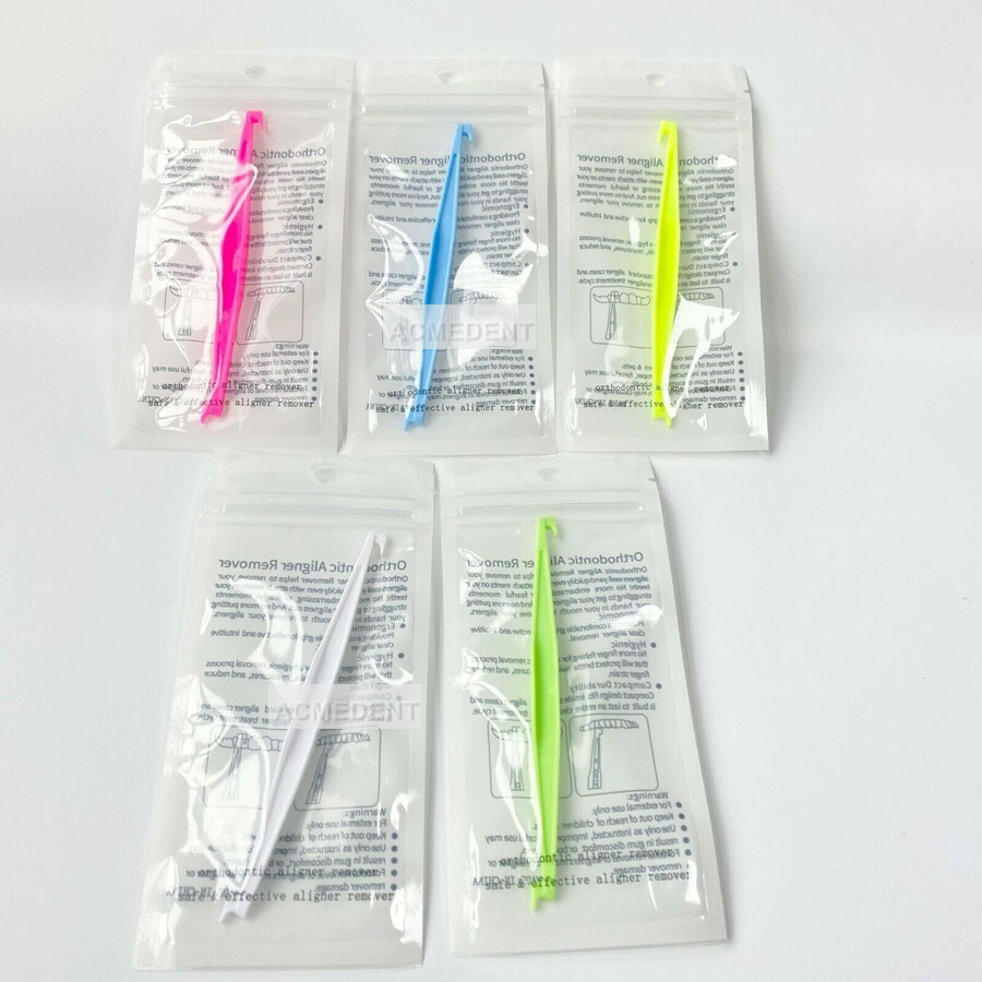 50-Packs Dental Aligner Chewies Clear Tray Retainer Seater Retriever Take Off