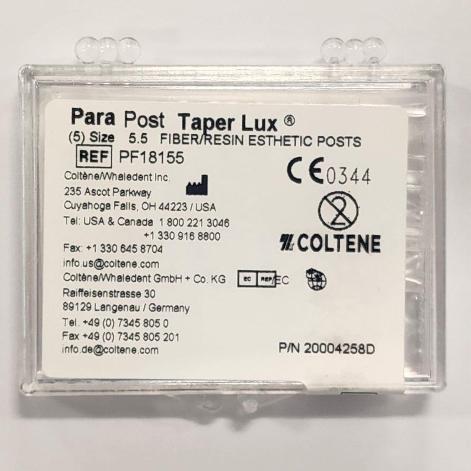 *5-Pieces* Coltene ParaPost Taper Lux Size-5.5 Resin Esthetic Posts PF18155