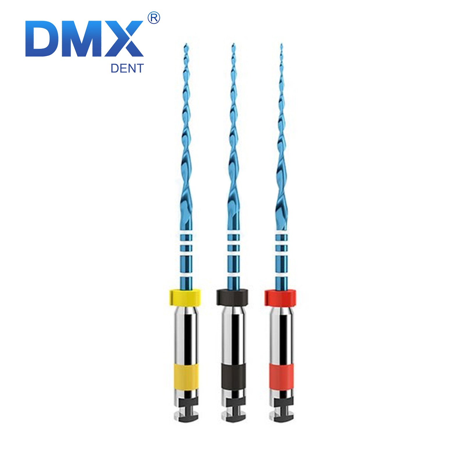 DMXDENT Dental Blue Rotary Endodontic Files Heat Activated R25 R40 R50 21/25mm