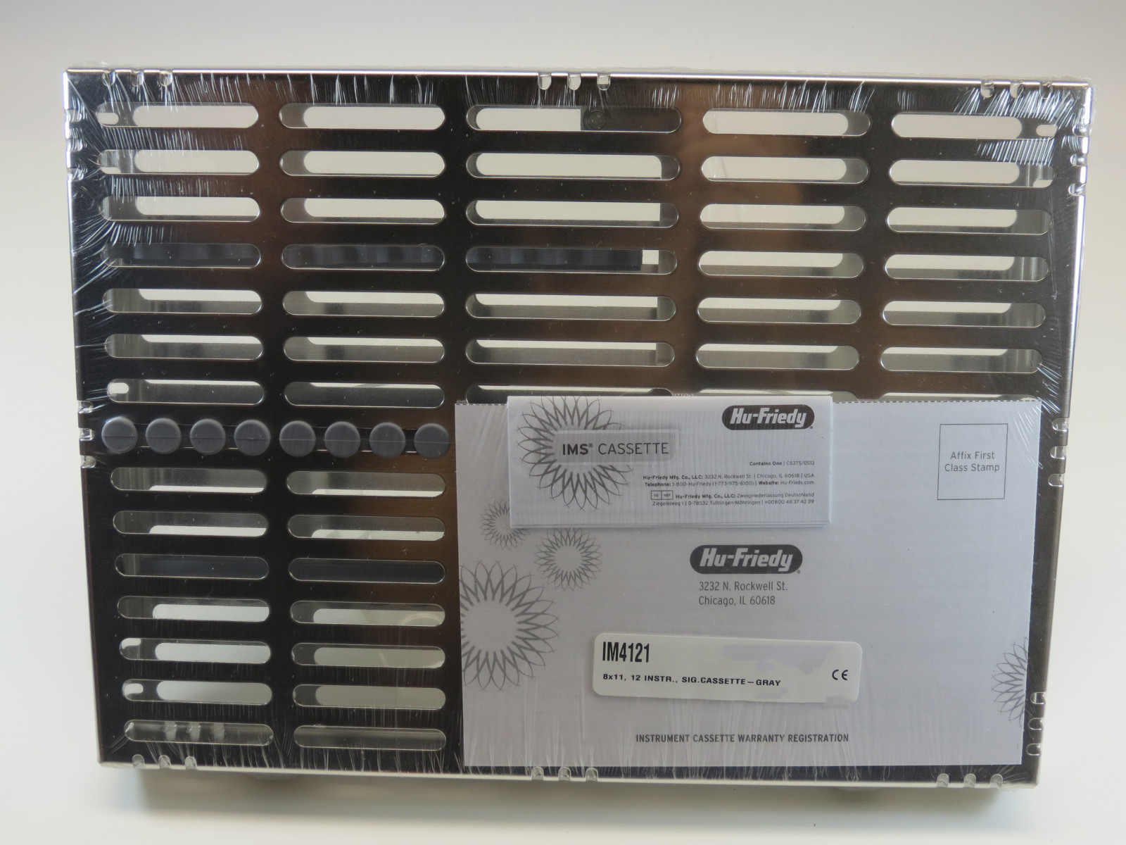 HU FRIEDY Large Cassette 12 instruments With Accessory Area Gray | IM4121