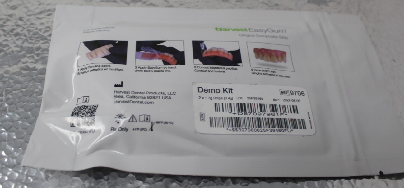 Brand New EasyGum Gingival Composite 2×1.7g Strip Trail Demo Kit 25F39460