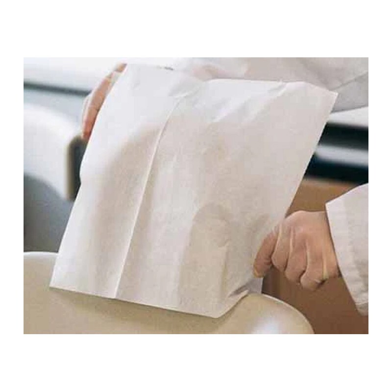 Safedent H50138 – Dental Headrest Covers White Paper/Poly 10”x10” 500/Case