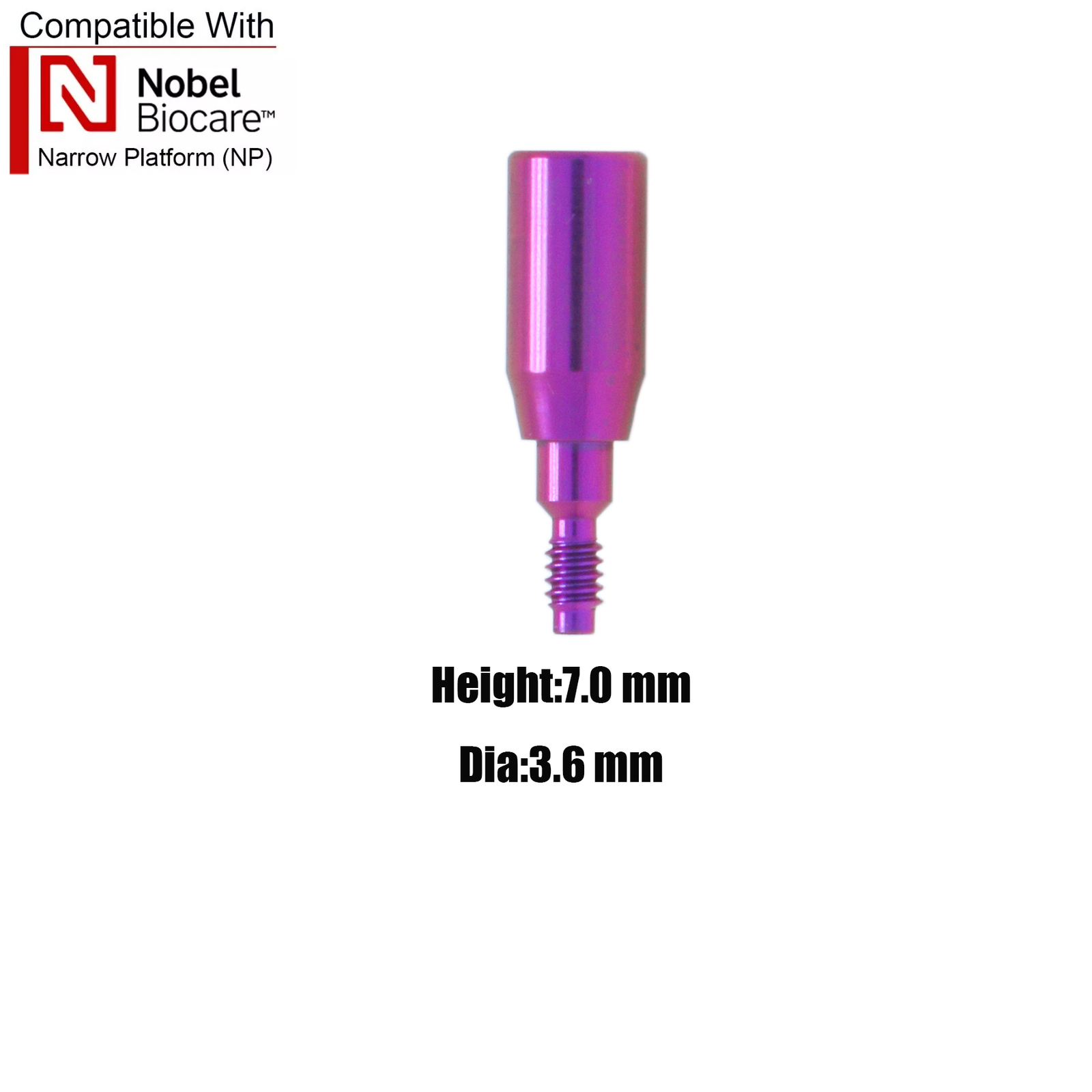 Locator/Healing Abutments for Nobel Biocare Implant NP/RP Platform Closure Cap