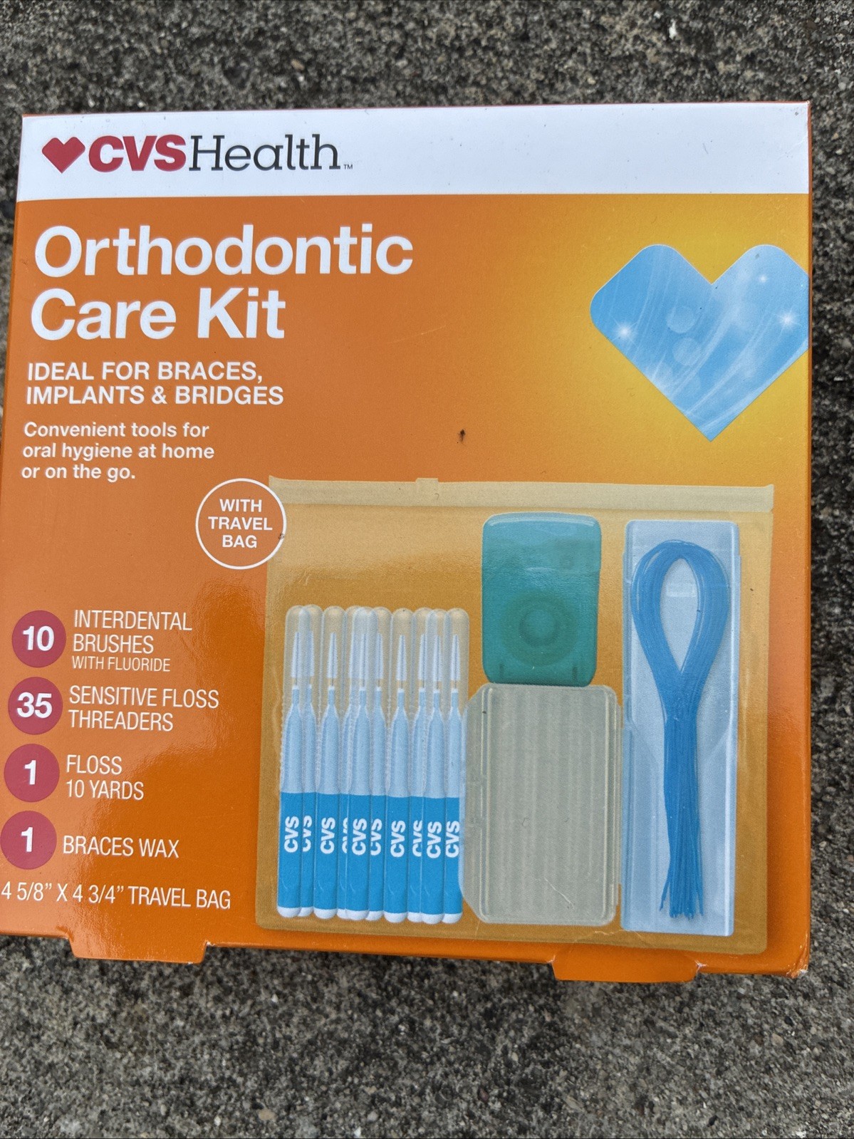 CVS ORTHODONTIC CARE KIT FOR BRACES, IMPLANTS, BRIDGES – NEW IN BOX