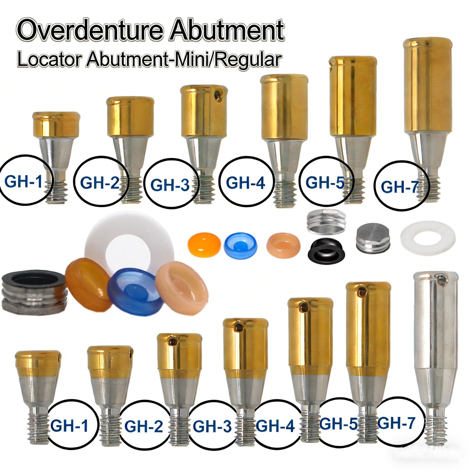 Dental Ti Abutment Healing Straight ZEST Locator Osstem Hiossen ET Lab Analog