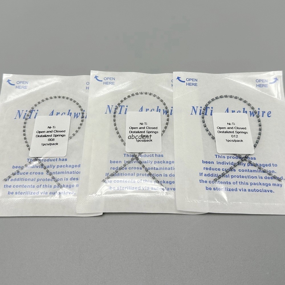 Dental Orthodontic NI-TI Open And Closed Distalized Spring 190mm Oral Materials