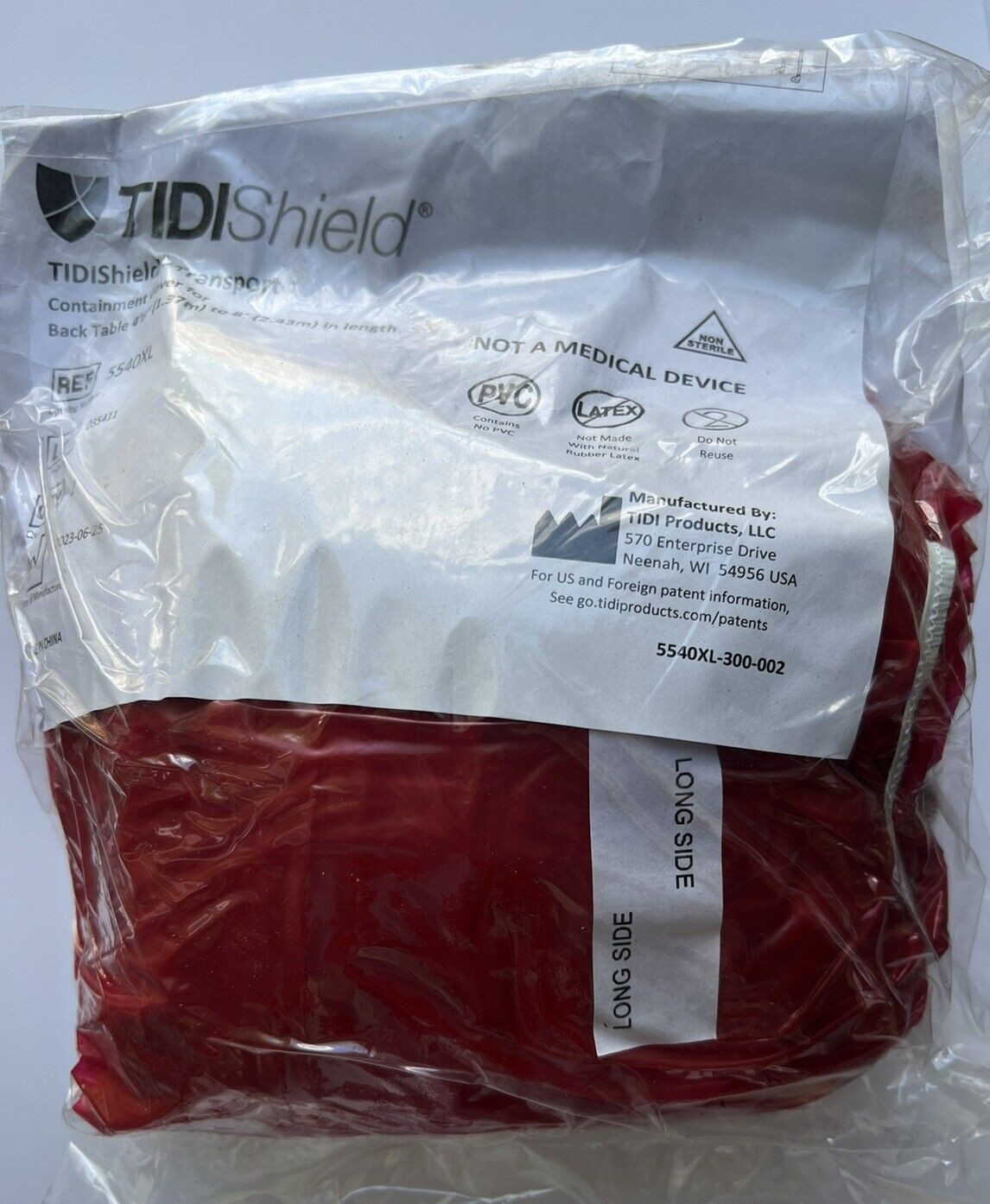 TIDI SHIELD 5540XL- transport containment cover for back table Lot of 20