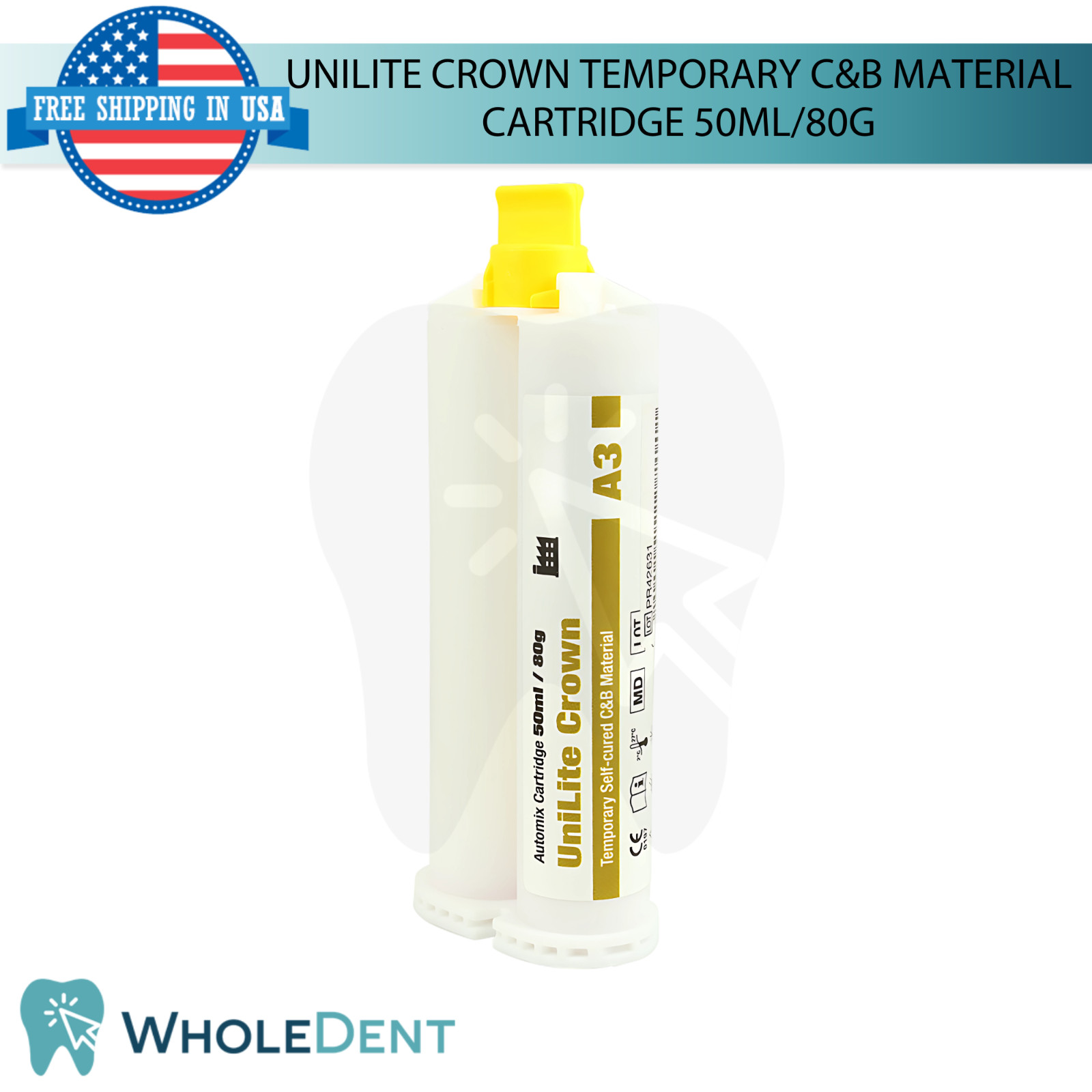 Temporary Crown And Bridge Material Cartridge 50ml Dental Restoration