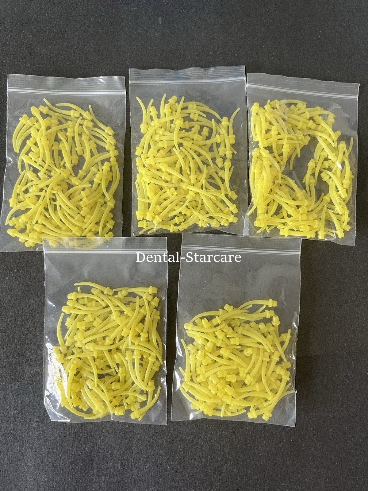 100Pcs Dental Yellow Intra Oral Tips for Dental Impression Mixing tips Material