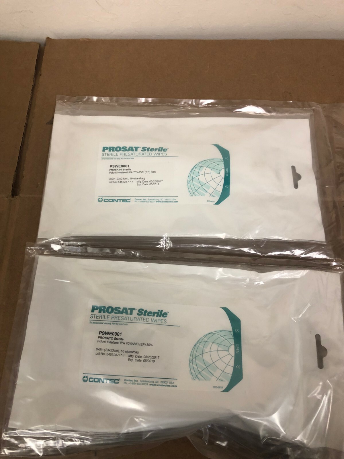 Prosat Sterile PSWE0001 Sterile Presaturated Wipes 9×9 in Lot of 2