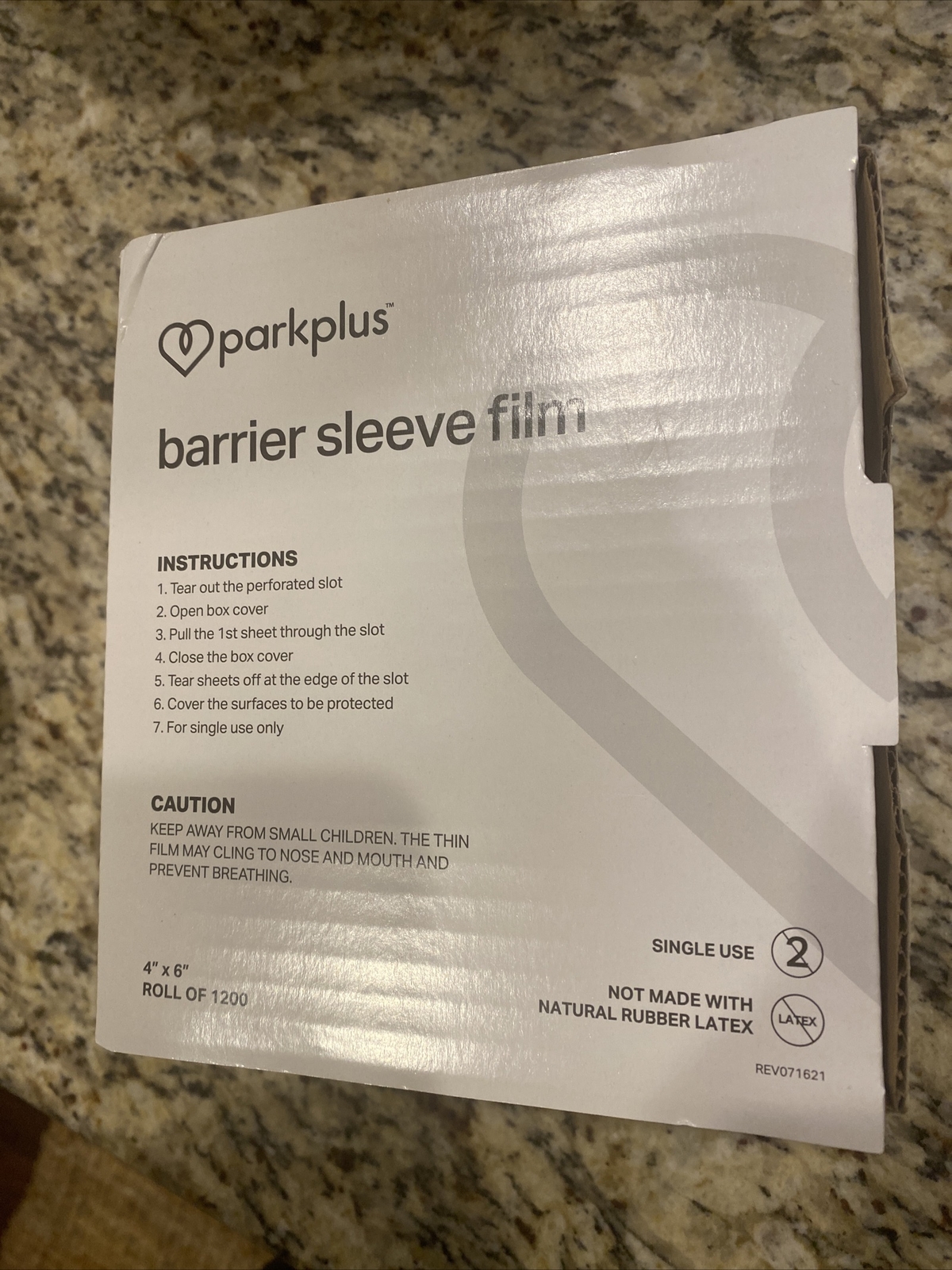 parkplus Barrier Sleeve Film For Dental 4″ x 6″ Blue 4 Rolls of 1200 Sheets