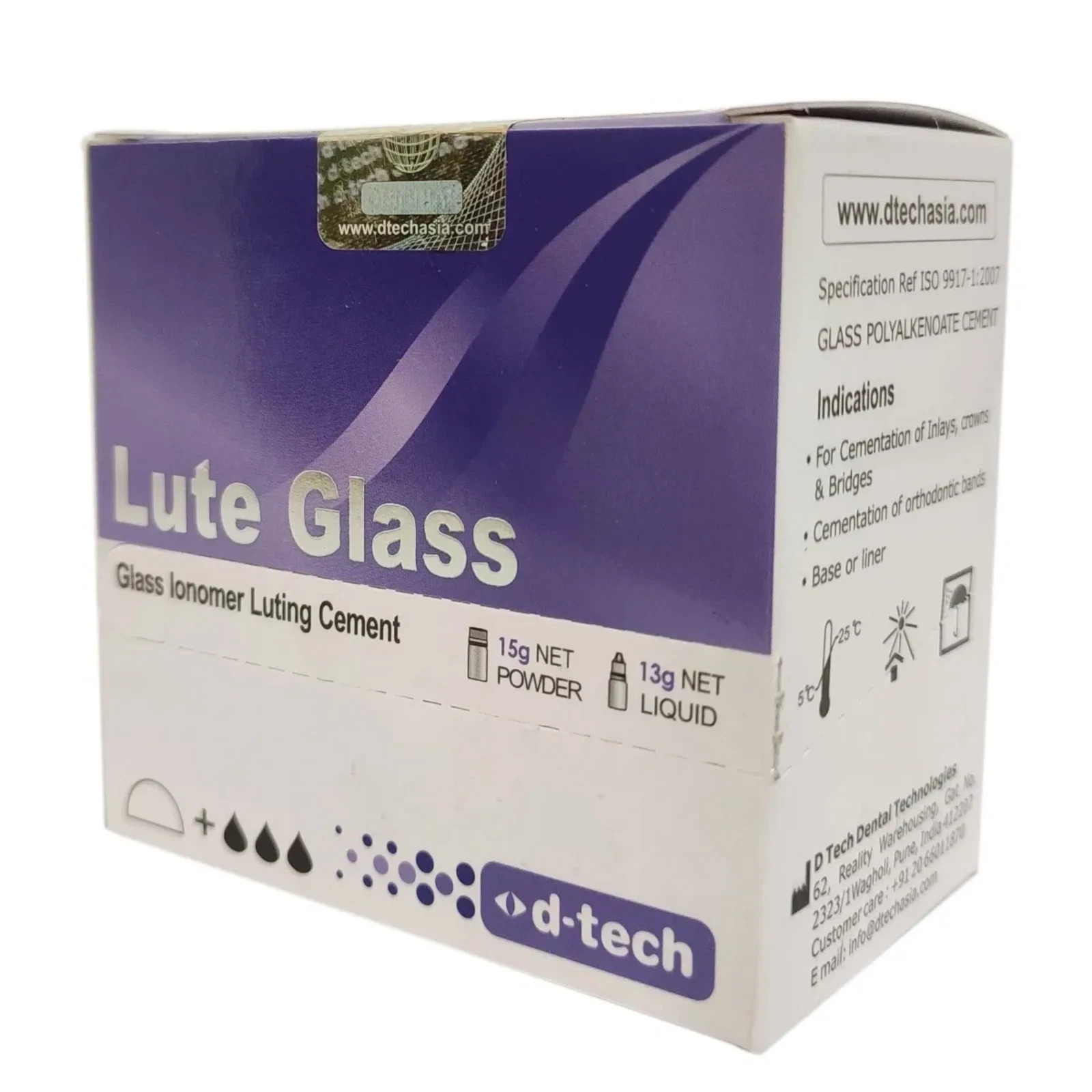 D Tech Lute Glass Dental Glass Ionomer Luting Cement GIC Crown Bridge Bonding