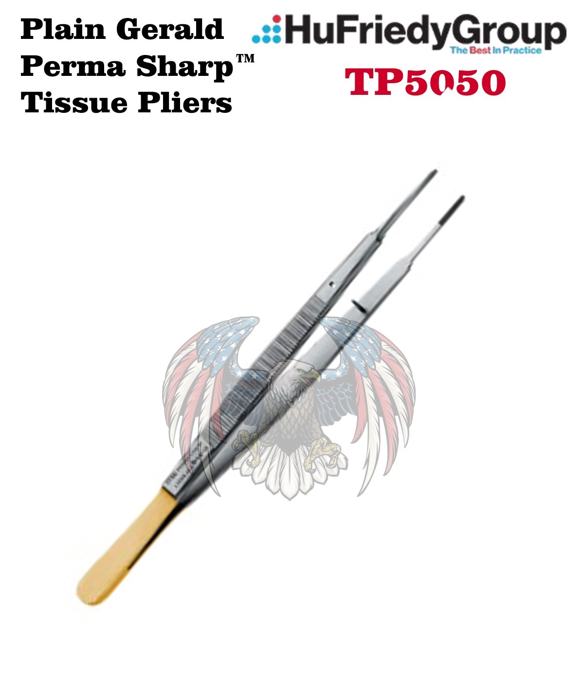 6 Pcs Plain Gerald Perma Sharp™ Tissue Pliers MPN TP5050