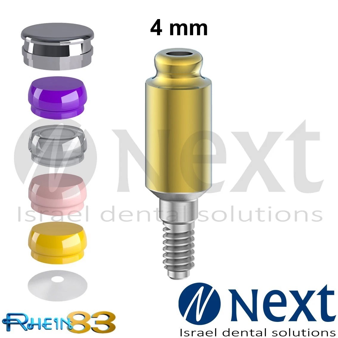 OT Equator abutment 4 mm attachment internal hex Set RHEIN83 Italy original