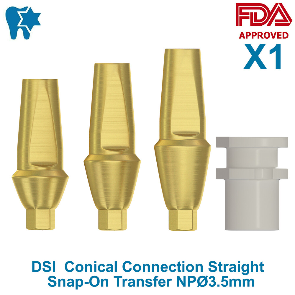 DSI Dental Fixture Snap On Transfer Adapter Head Conical Nobel Active NP Ø3.5mm