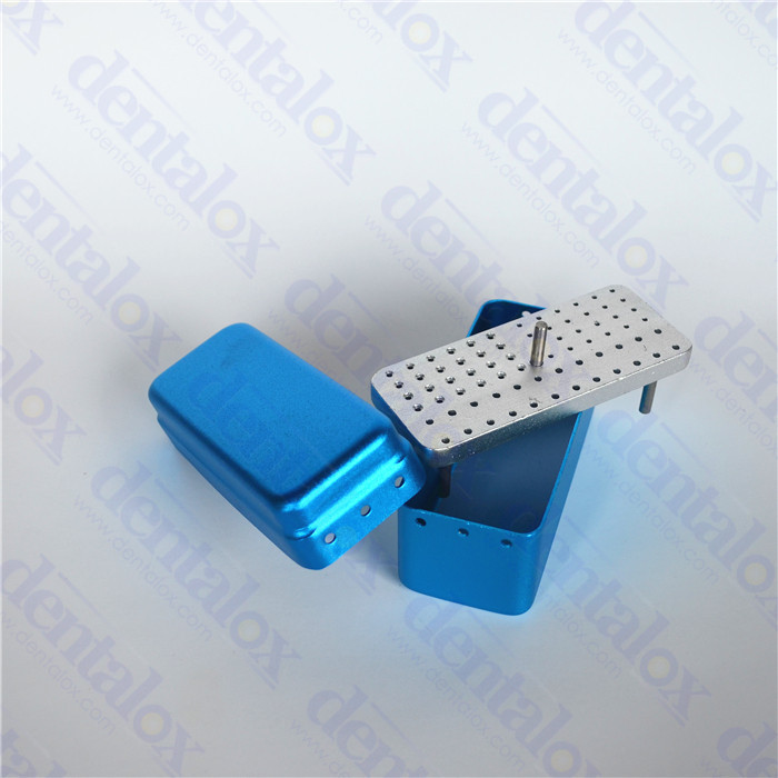 #B003 3 x Pack 72 Holes Autoclavable Aluminum Bur Disinfection Box Sorted Colors