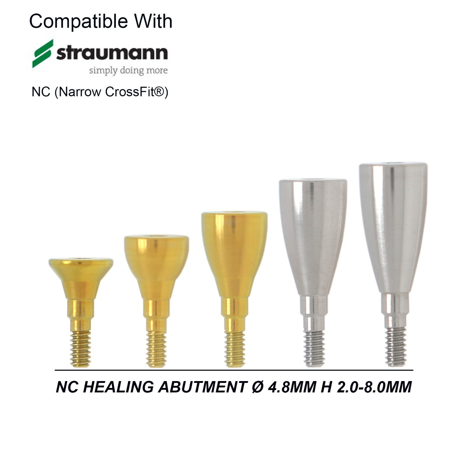 US Dental NC Healing Abutment & Cover Screw Fit Straumann ITI BL/BLT