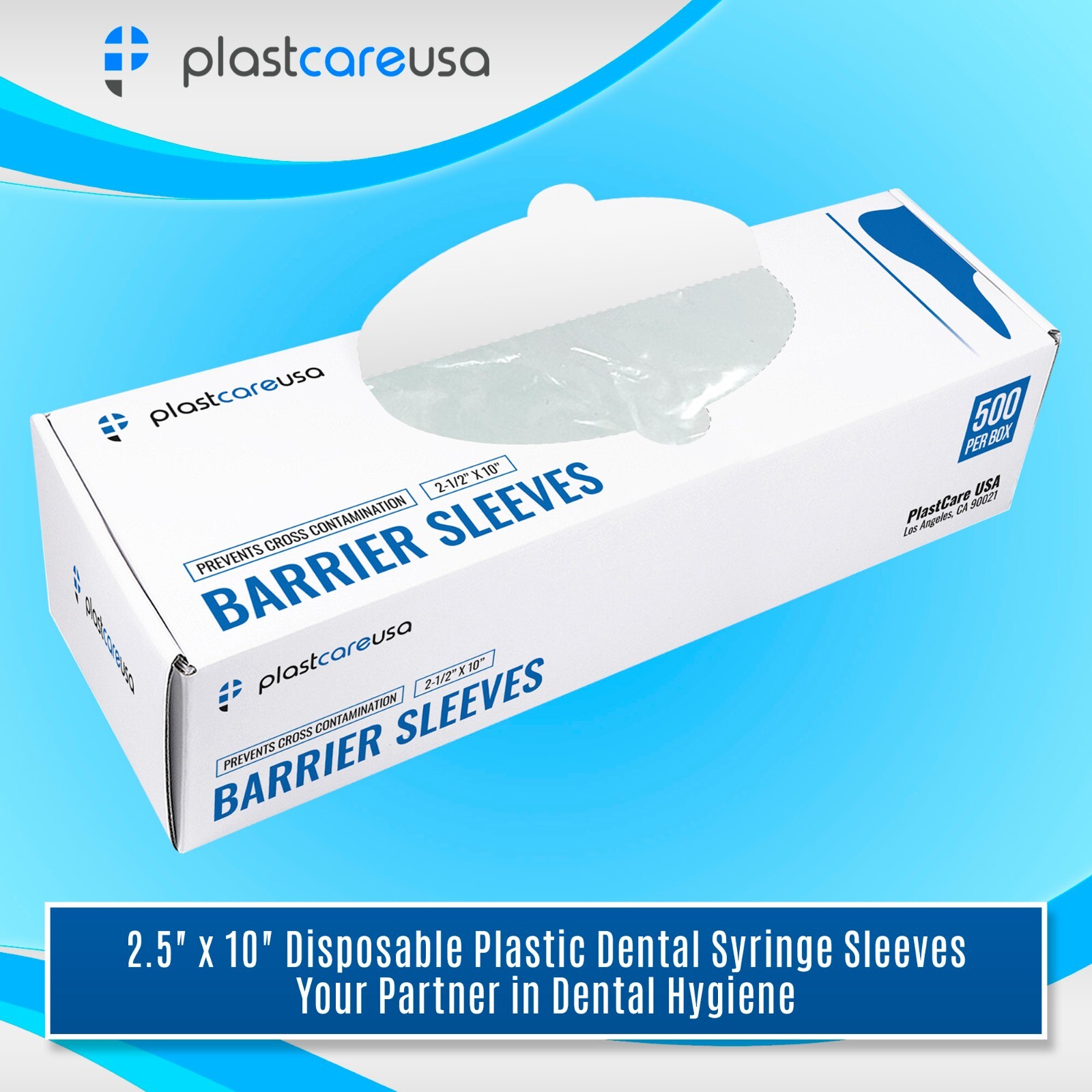3000 2.5″ x 10″ Air/Water Dental Syringe Sleeves Covers, Handpiece Plastic