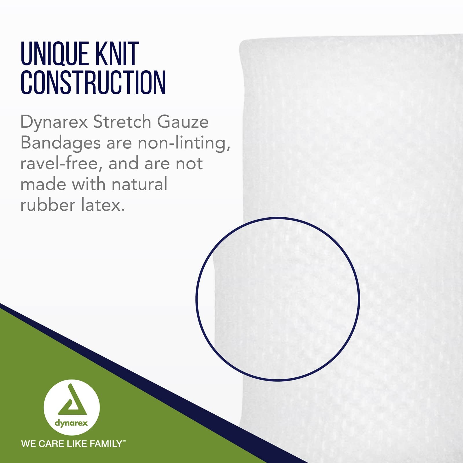 Dynarex Stretch Gauze Bandages, 3″ x 4.1 3 Inch X 4-1/10 Yard ( 96 ct), White