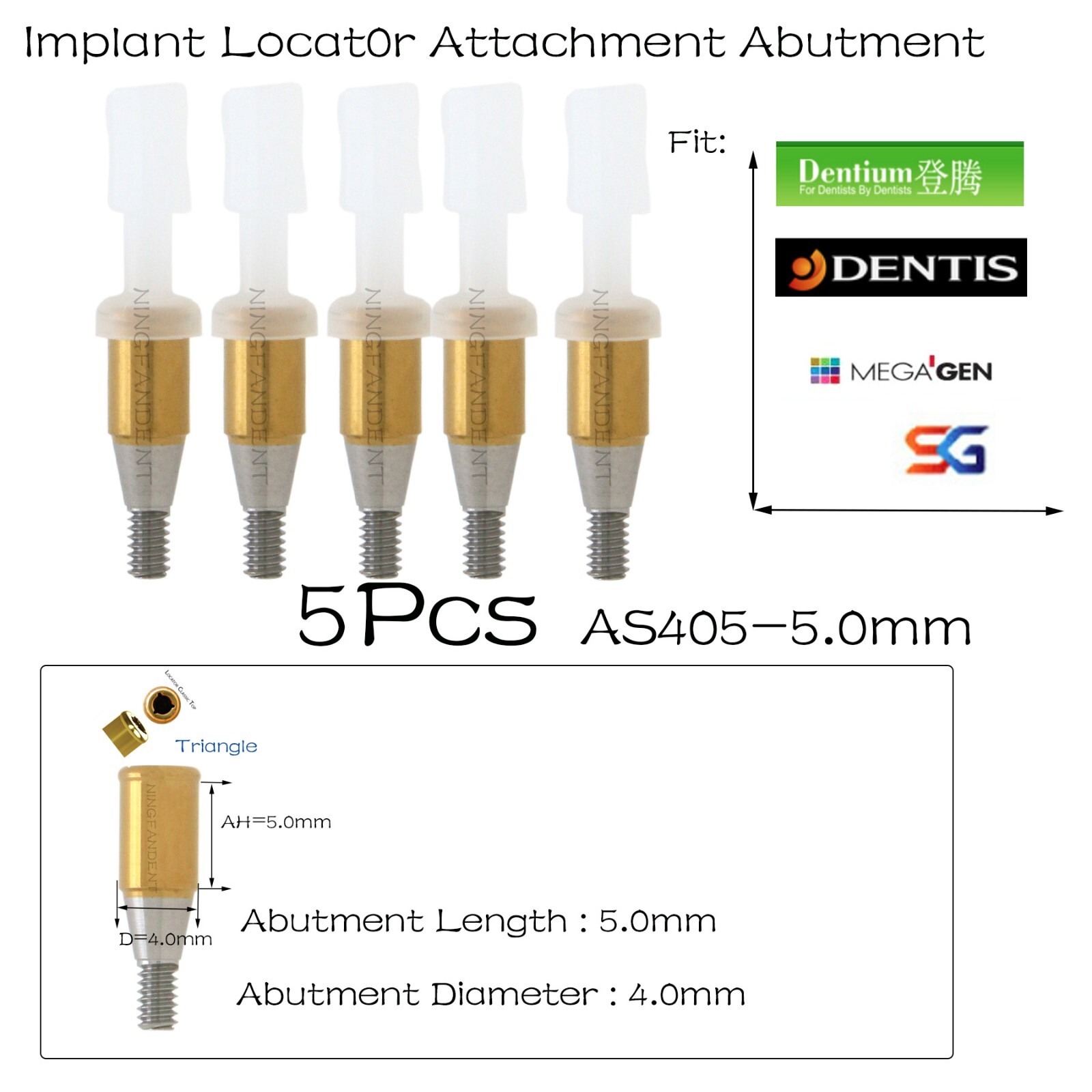 Dentiumm/Dentis/SG/Mega Gen Overdenture Locator Abutments For 3.0/4.0/5.0mm GH
