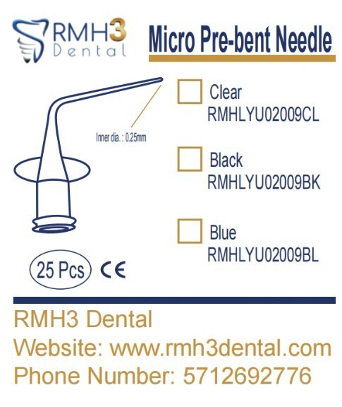 Dental Disposable Endo Applicator tips for root canal irrigation clear 25/pk