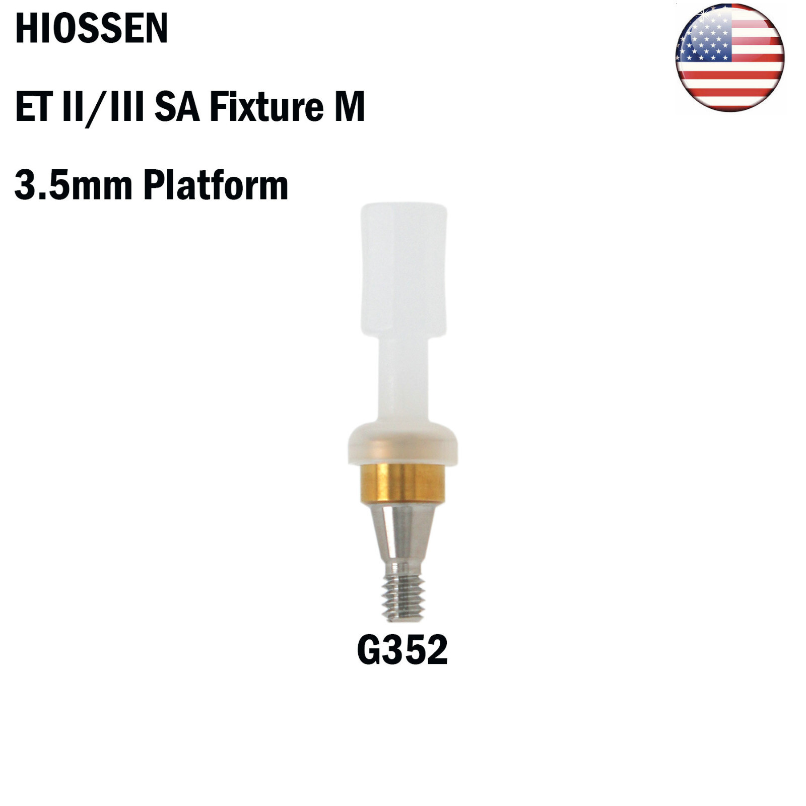 US Dental Hiossen Mini/Regular Attachment Abutment & Overdenture Male Caps Kits