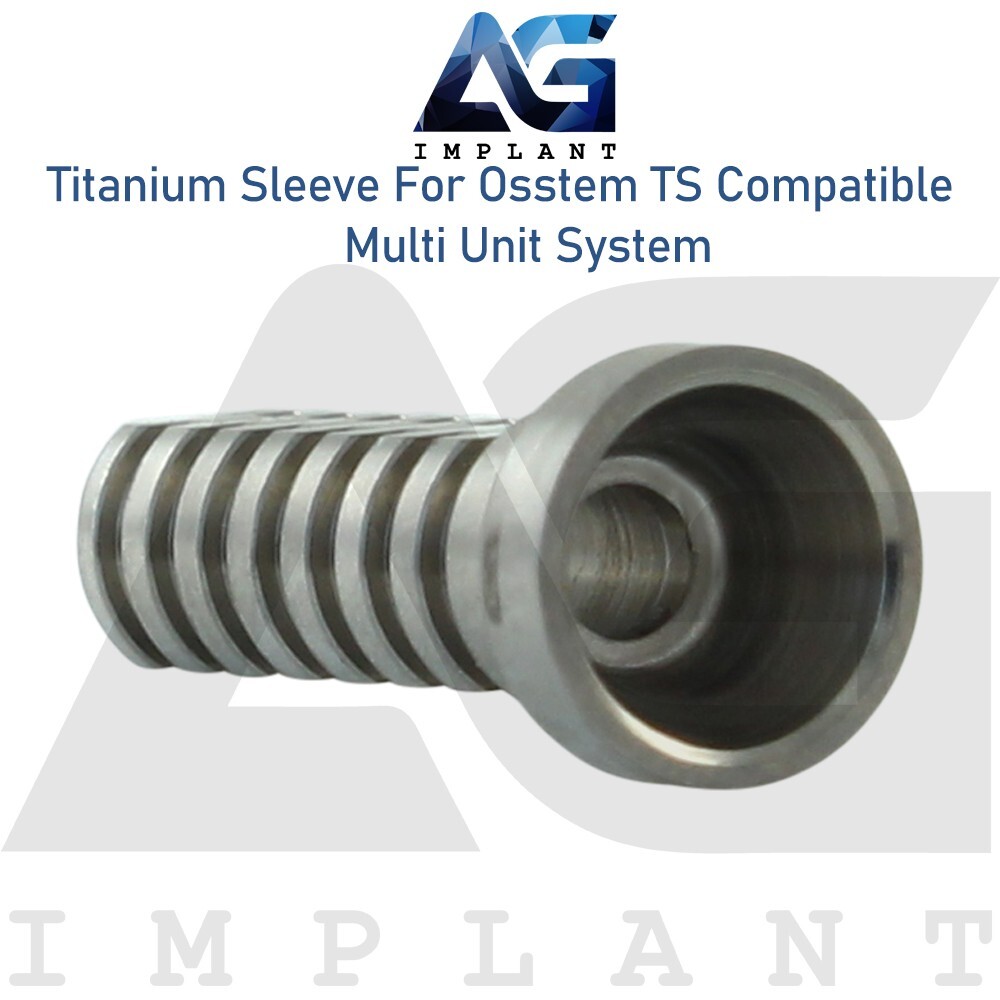 10 Titanium Sleeve Prosthetics Cylinder For Multi Unit 0sstem® TS Hexagon System