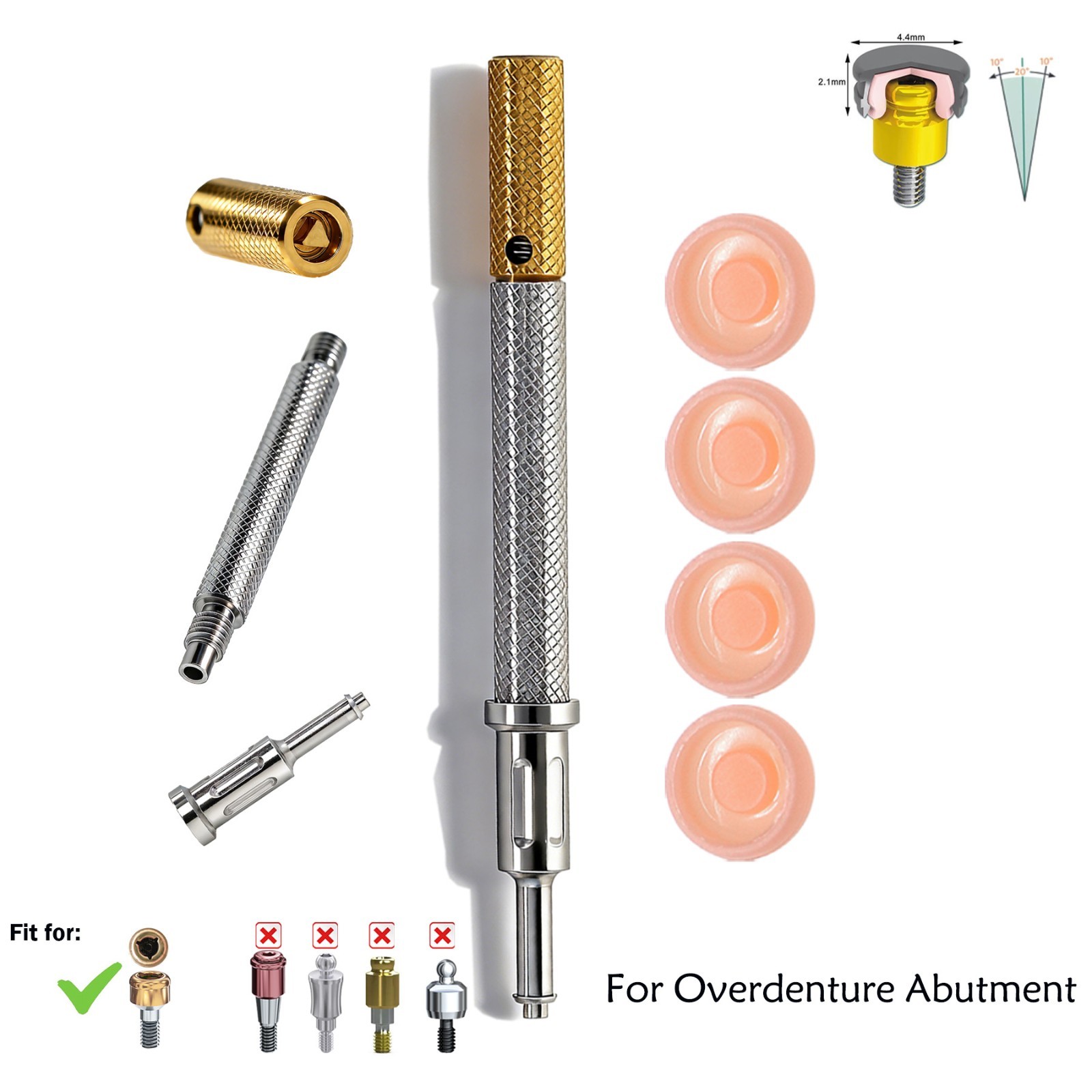 US Dental Implant Universal Retention Caps Insertion Extraction Tool Remove Tool