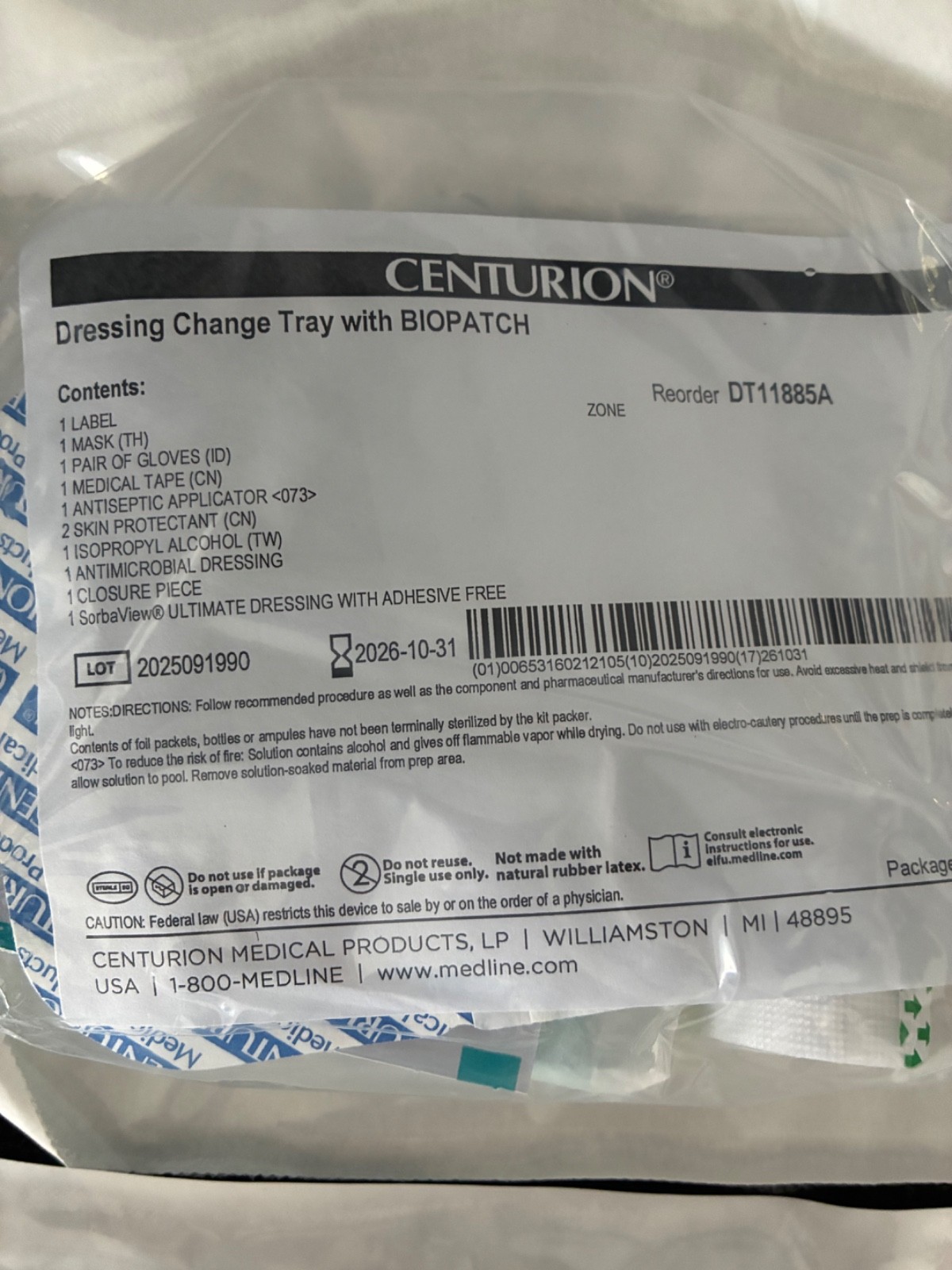 IMed Medical Supplies Lot Central Line Kit, Dressing Change Tray, Syringe Caps,
