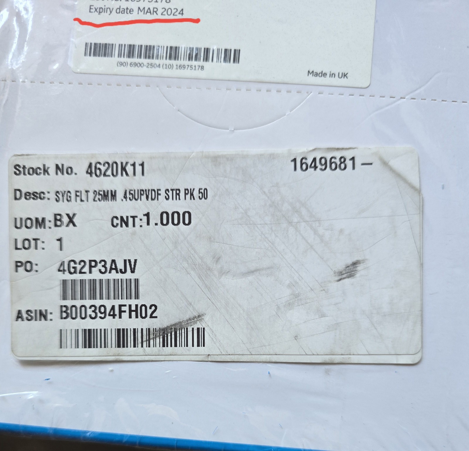 Cytiva Whatman 6900-2504 GD/X 25 Disposable Filter Device 50 Count Box 03/2024