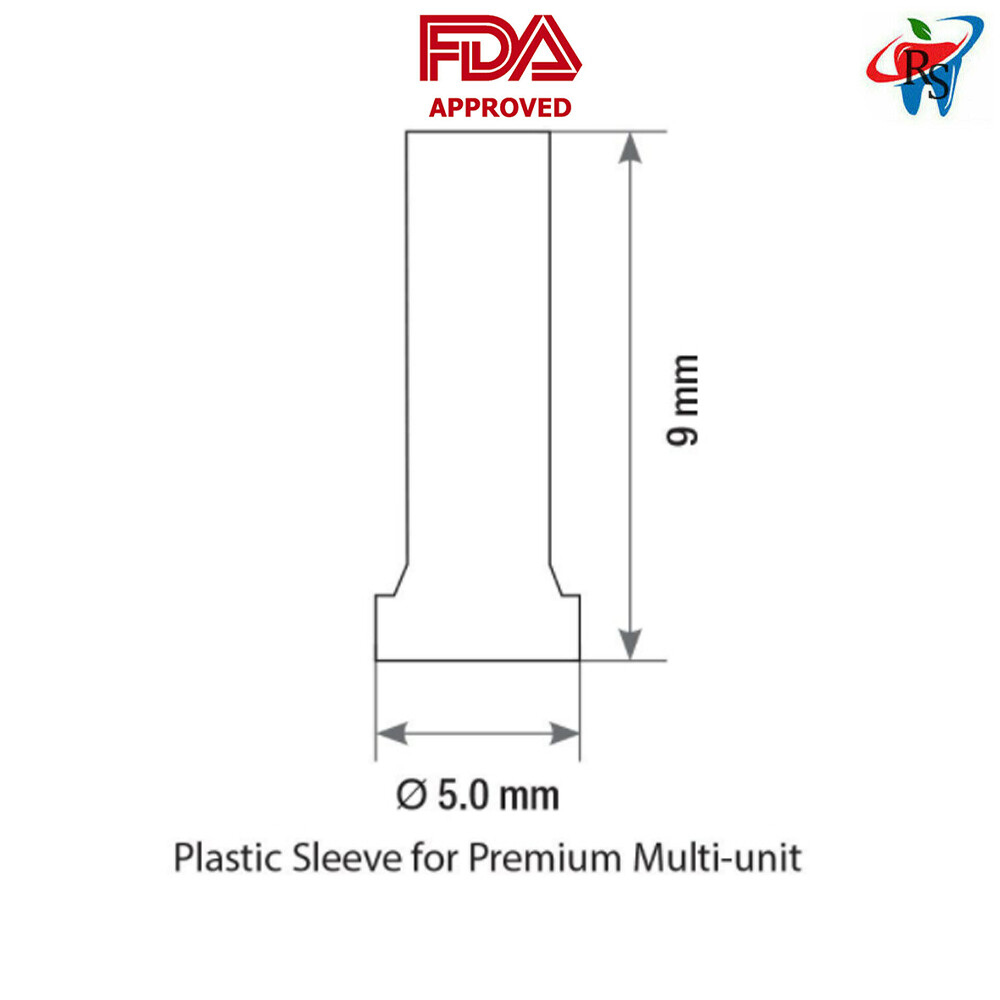 10x Set Plastic Sleeve + Angulated 30° Multi-Unit 1.6 Int Hex 2.42mm Connection