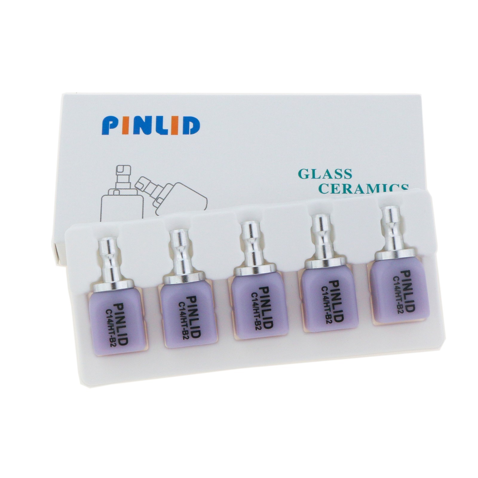 US C14 Glass Ceramic Block HT/LT Lithium Disilicate CAD/CAM Cerec Block 5Pcs/Box
